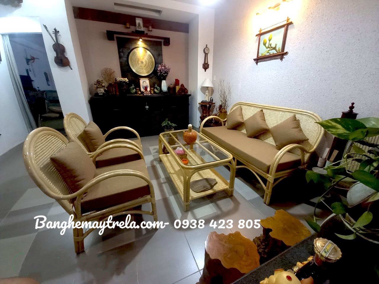 Sofa mây phòng khách